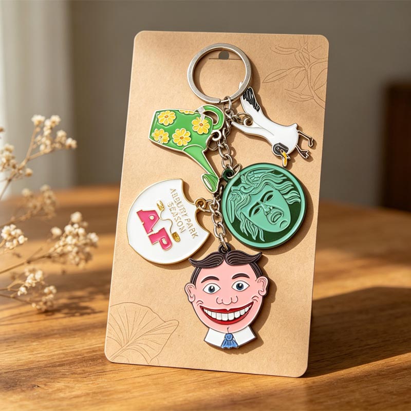 Promotional Custom logo Zinc Alloy Metal Key Chains Letter Soft Hard Enamel Keyring Keychain with Your Design