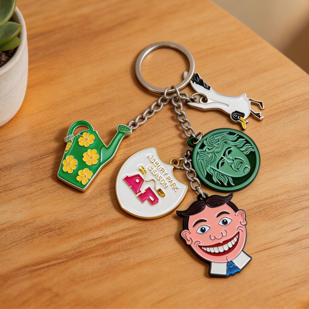 Wholesale Manufacturer Custom logo Metal Italian Charm Key Chain Engraved Keychain with Souvenir City Names