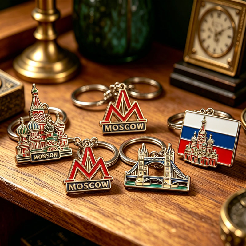 Manufacturer Custom logo Metal Souvenir Country Flag Charms Travel Flag Keychain Charms Custom Loop Keychain