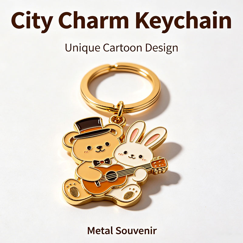 Low Moq Custom logo Metal Souvenir Cute Keychain Accessories Anime Premium Quality Keychain