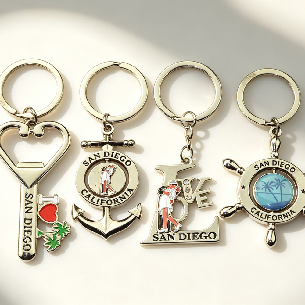 Wholesale Manufacturer Custom logo Souvenir 3d-keychain Keychain Metal Key Rings for Making Keychains