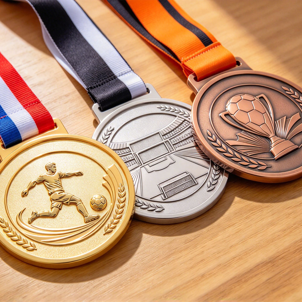 Design Your logo Custom Metal Sport Medal 1st 2nd 3rd Place Medals Football Championship Medals