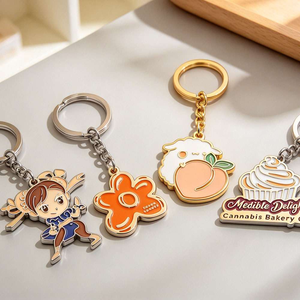 Wholesale Manufacturer Custom Metal Souvenir Anime-keychain Cute Bag Charms Keychain
