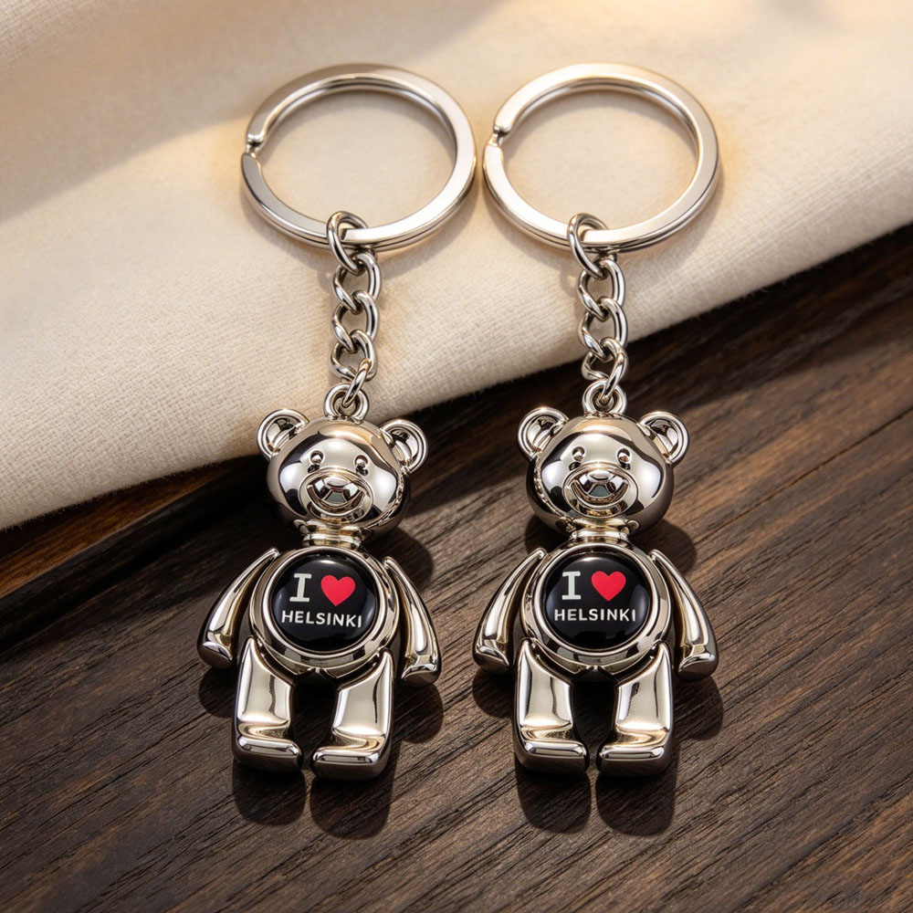 Factory Custom 2d logo Metal Souvenir Key Chain Kawaii Keychain Charms Colorful Letter Keychain