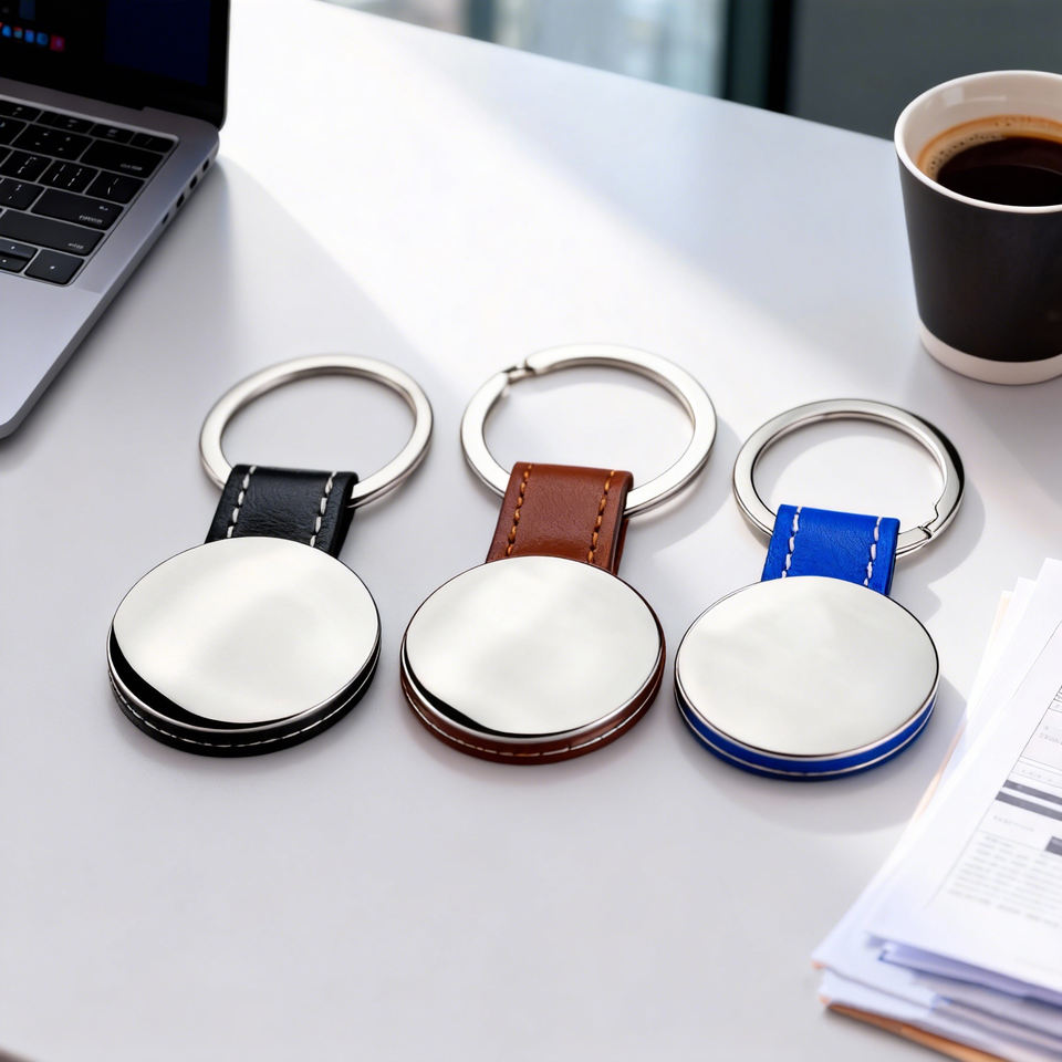 Luxury Genuine Leather Keychain Car Key Holder with Custom Logo