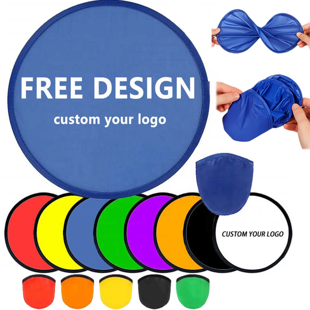 Custom nylon folding hand fan flying disc