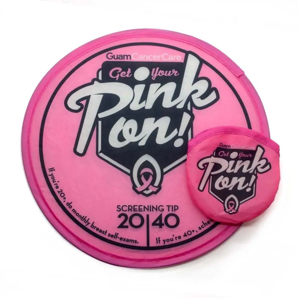 Custom nylon folding hand fan flying disc