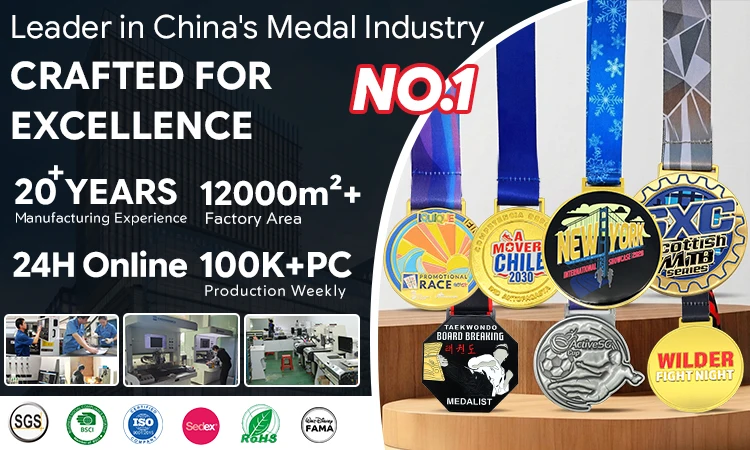 Custom sports medal with logo