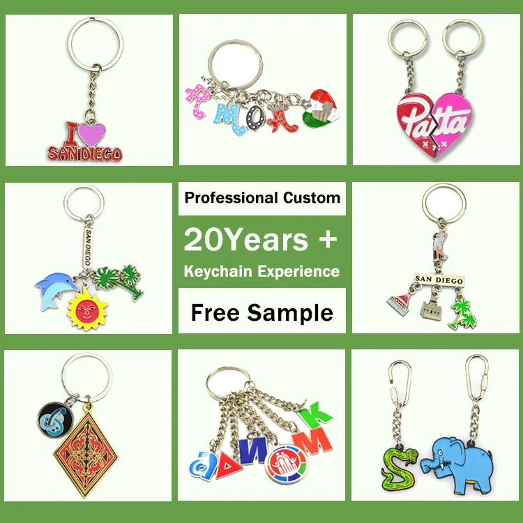 Custom zinc alloy enamel metal keychain image 3