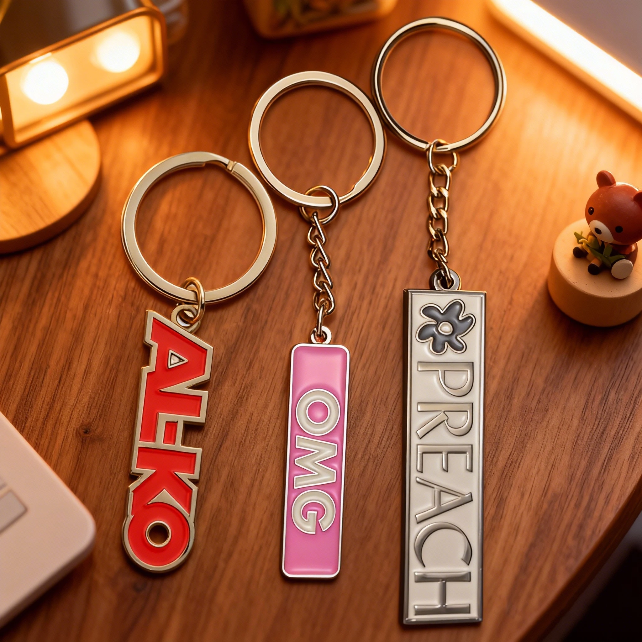 Custom zinc alloy enamel metal keychain image 6