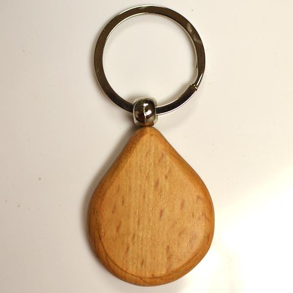 Custom Eco-Friendly Wooden Keychain Laser Cut Engraved Logo Keyring