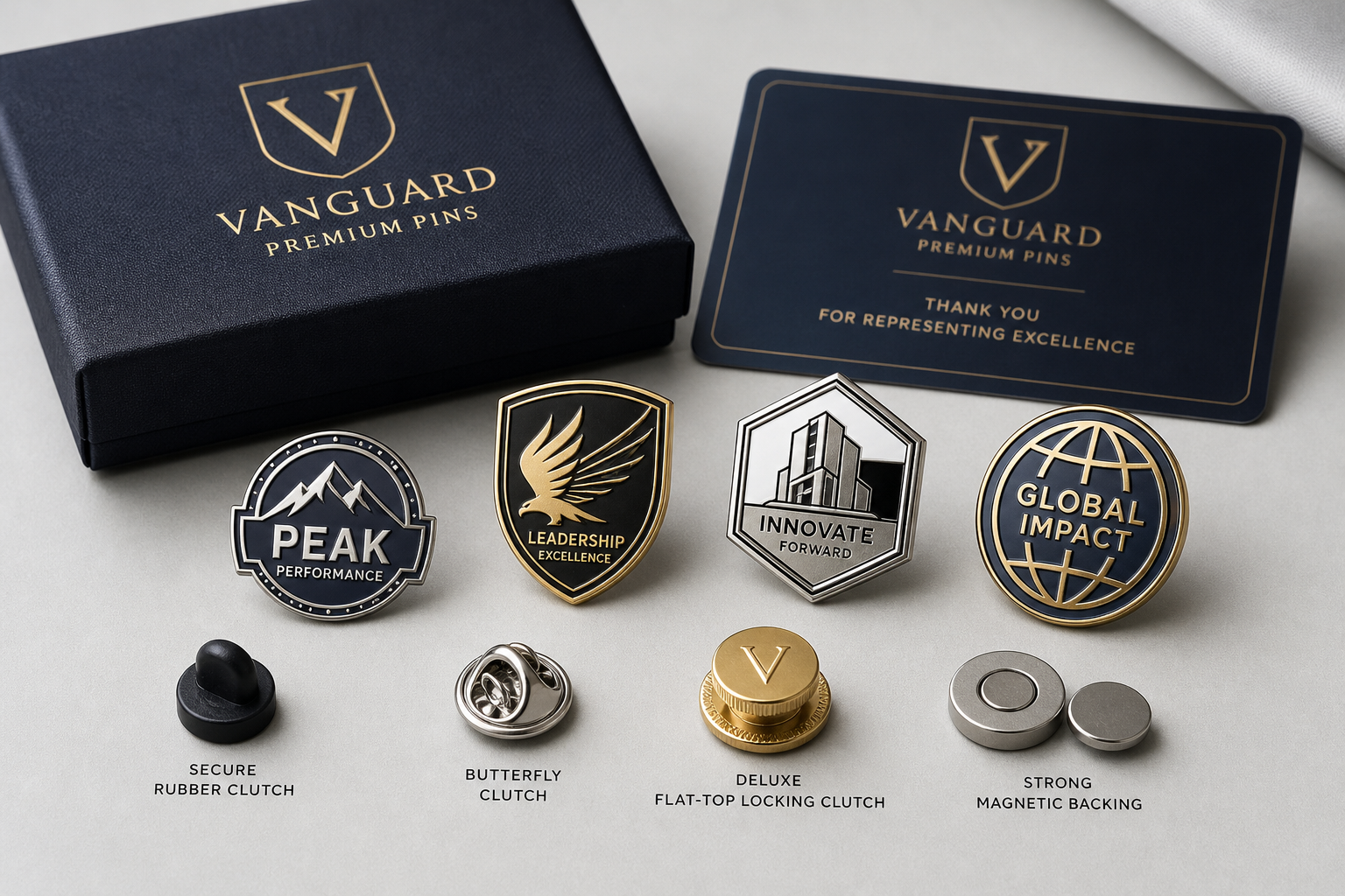 Attachment Options and Presentation Packaging for Custom Metal Pins