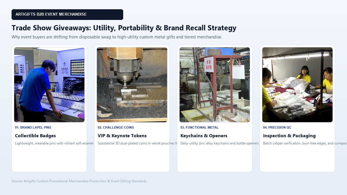 Trade Show Giveaways: Why High-Utility and Brand-Specific Gifts Deliver Superior ROI