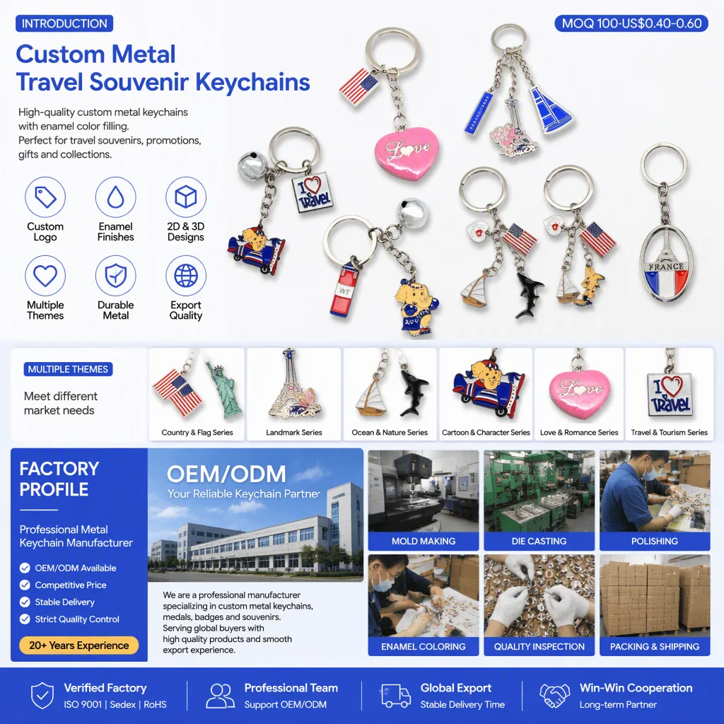 Custom Metal Travel Souvenir Key Chain Detail 5