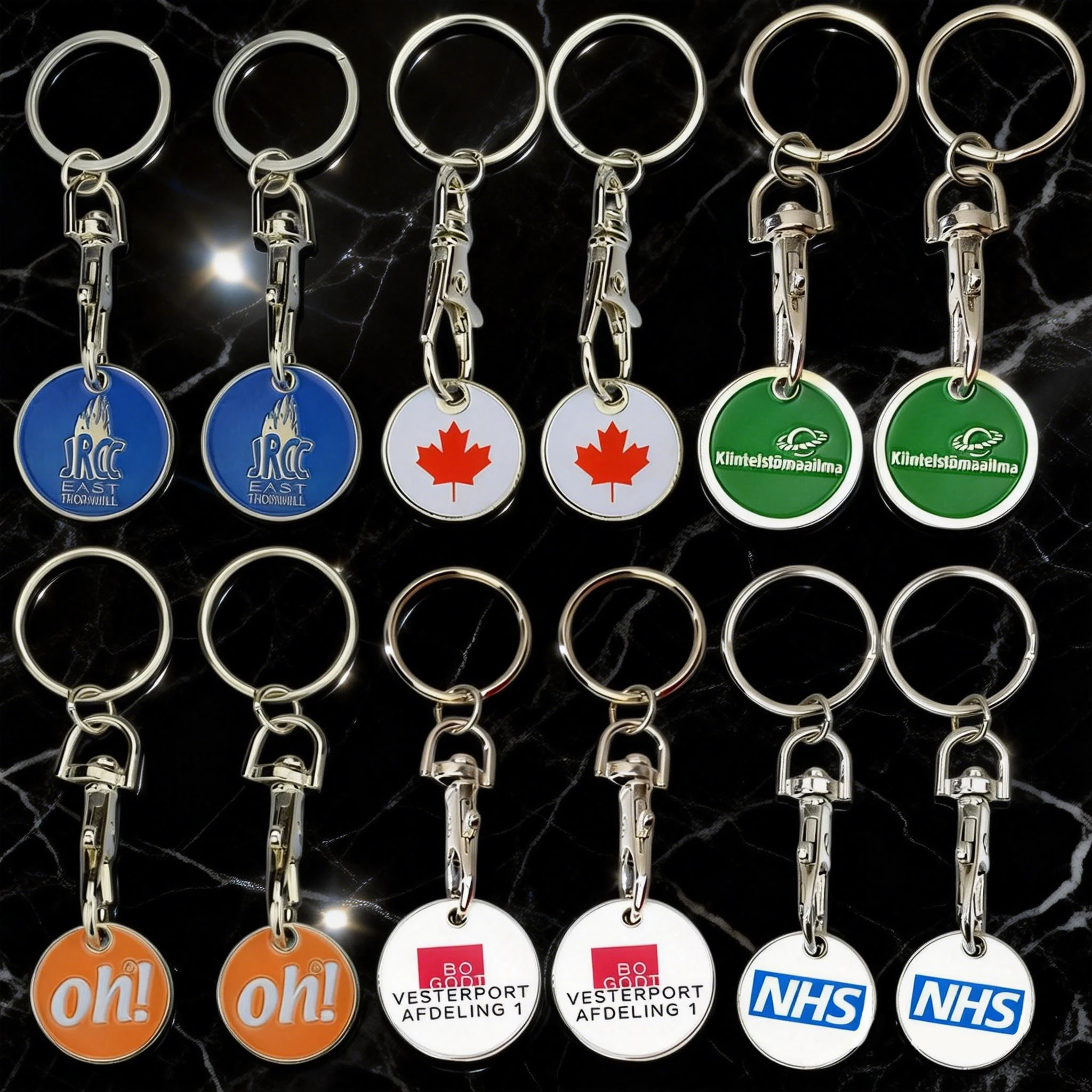 Shopping Cart Token Keychain Trolley Coin Keychain Holder