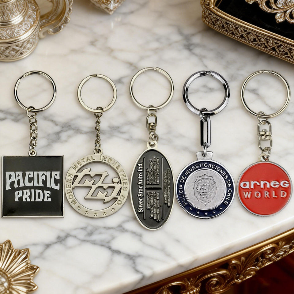 Custom Enamel Metal Keychain Detail View