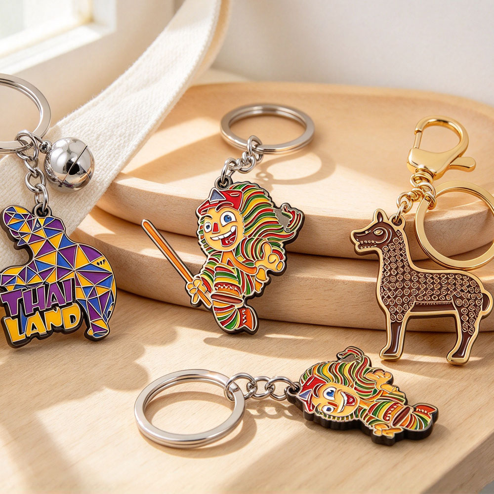 Oem Odm Custom 2d 3d logo Metal Cute Key Chains Wholesale Hot Selling New 2025 Colourful Keychains