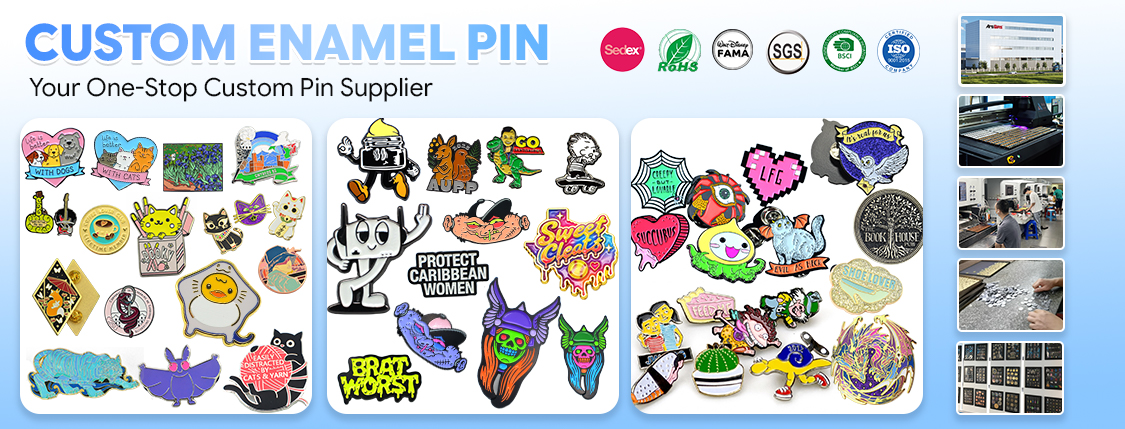 OEM ODM Wholesale Cartoon Anime Soft Hard Metal Lapel Pins Custom Badges Enamel Pin detail image 3