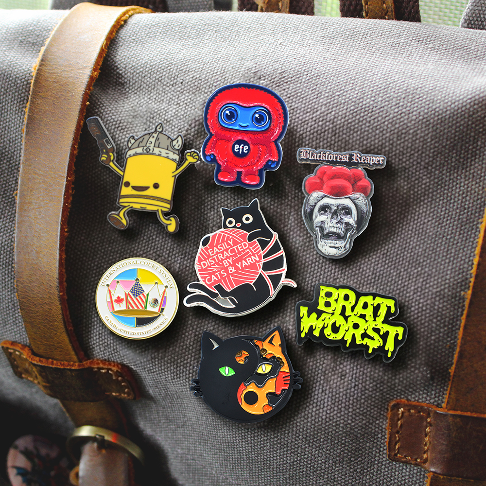 OEM Wholesale Gold Plated Custom Enamel Pin Badges detail image 7