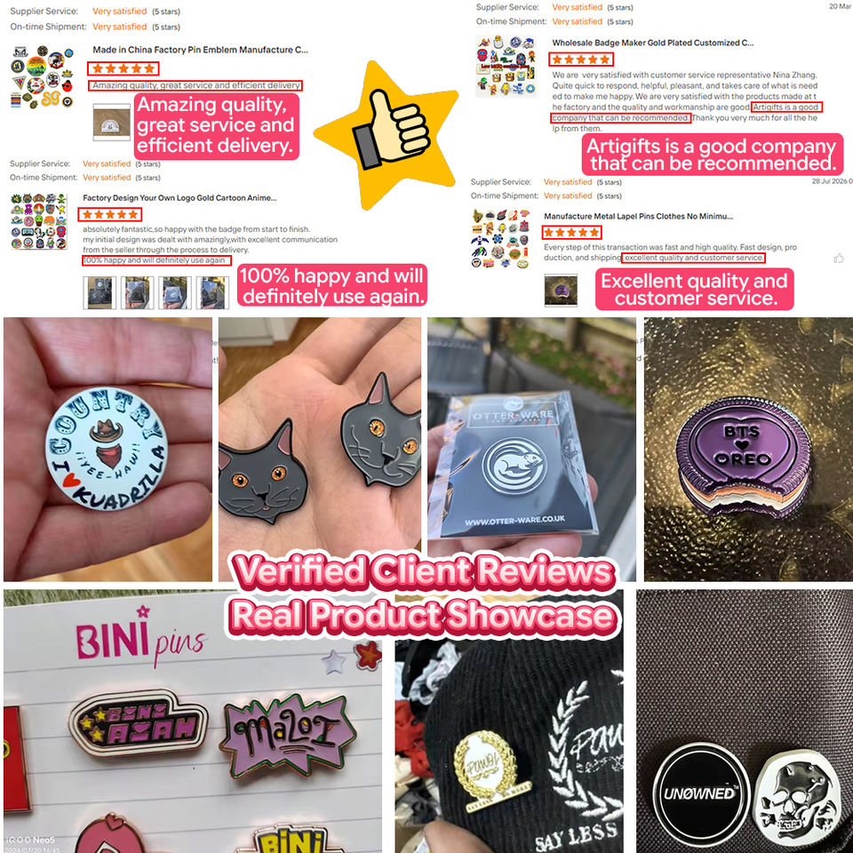 OEM Wholesale Gold Plated Custom Enamel Pin Badges