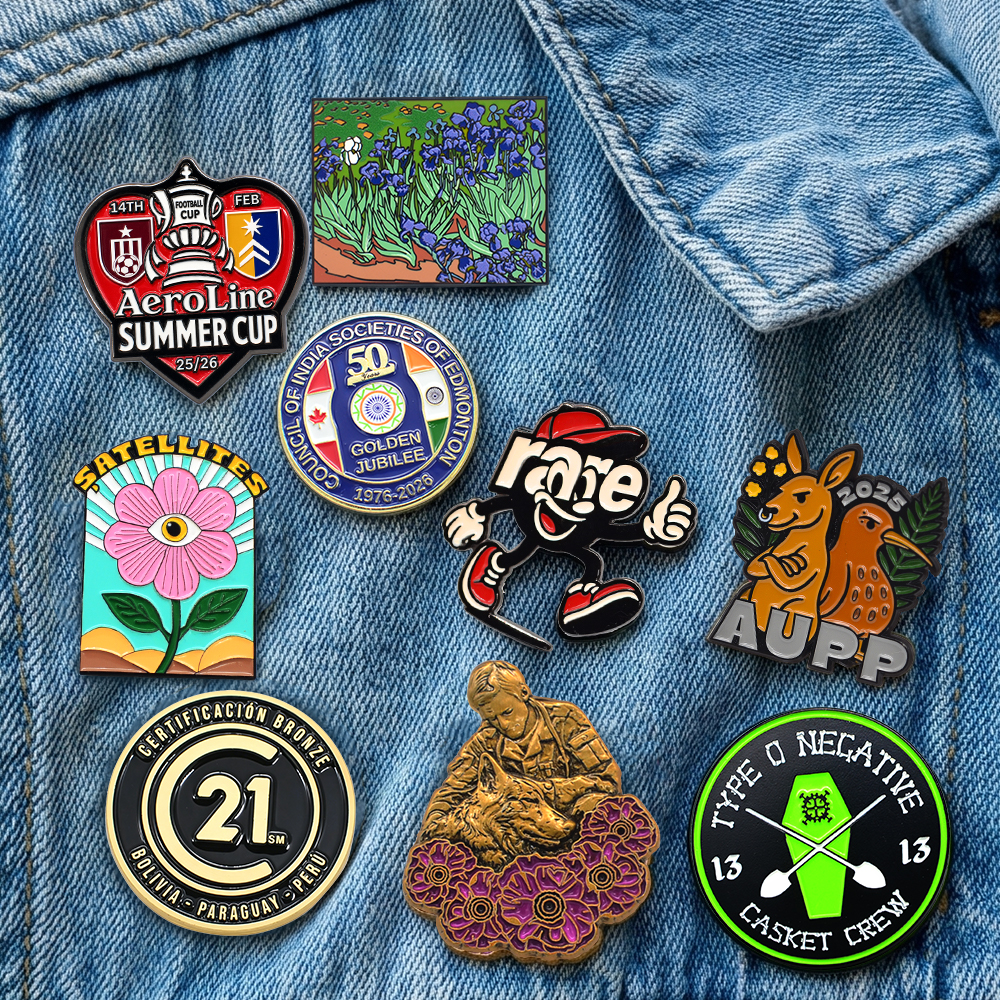 OEM Wholesale Gold Plated Custom Enamel Pin Badges detail image 9