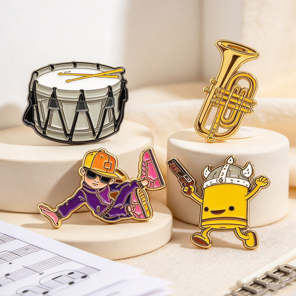 Low Moq Custom Own logo Metal Cute Hard Soft Enamel Pins pop Culture Mix Fitted Hat Pin