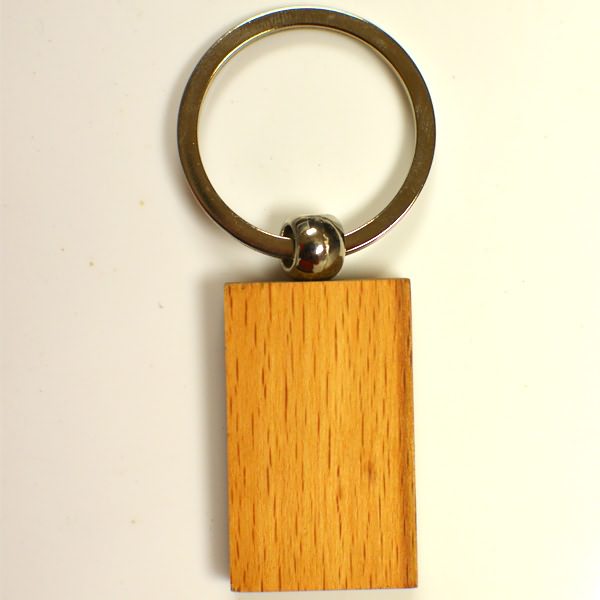 blank customized logo keychain wooden