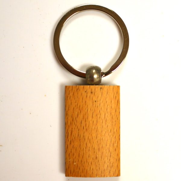 blank customized logo keychain wooden