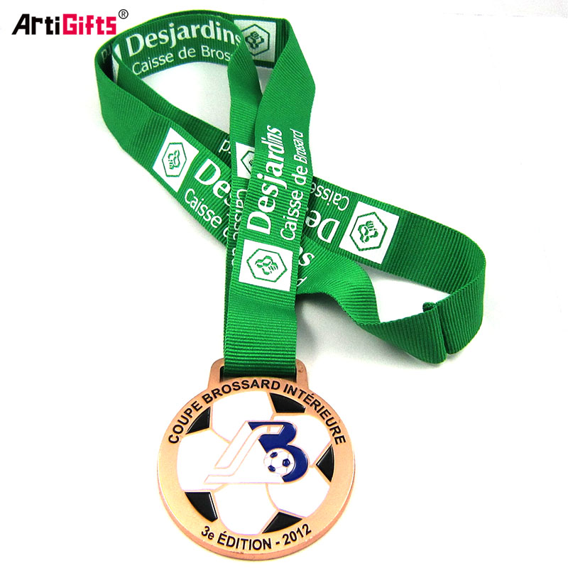 Newest customized souvenir 3d metal medal with ribbon