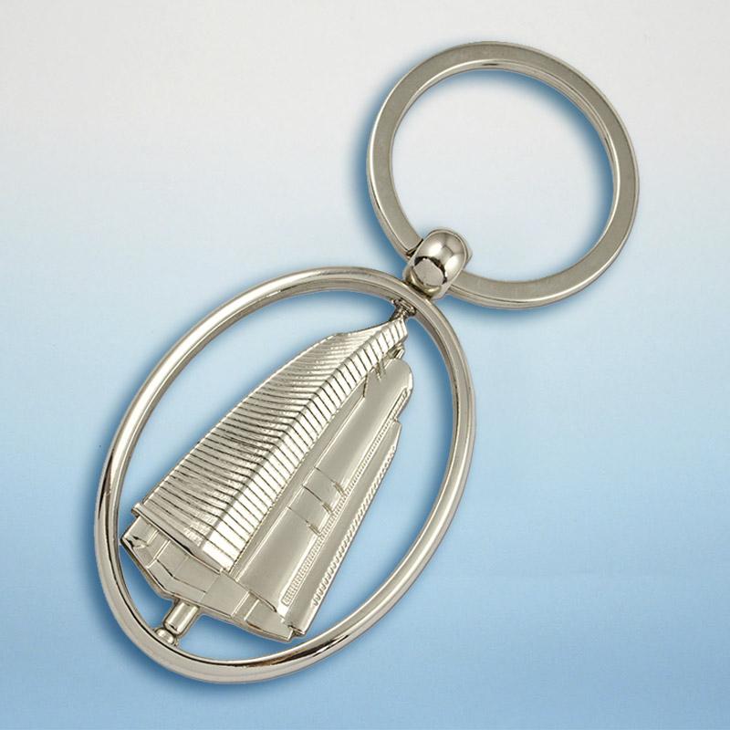 Beautiful turnable custom design metal keyring