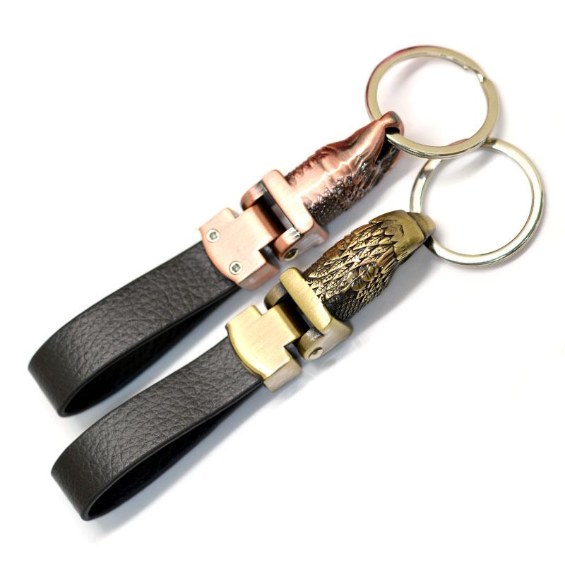 Wholesale soft leather key chain in keychains with metal