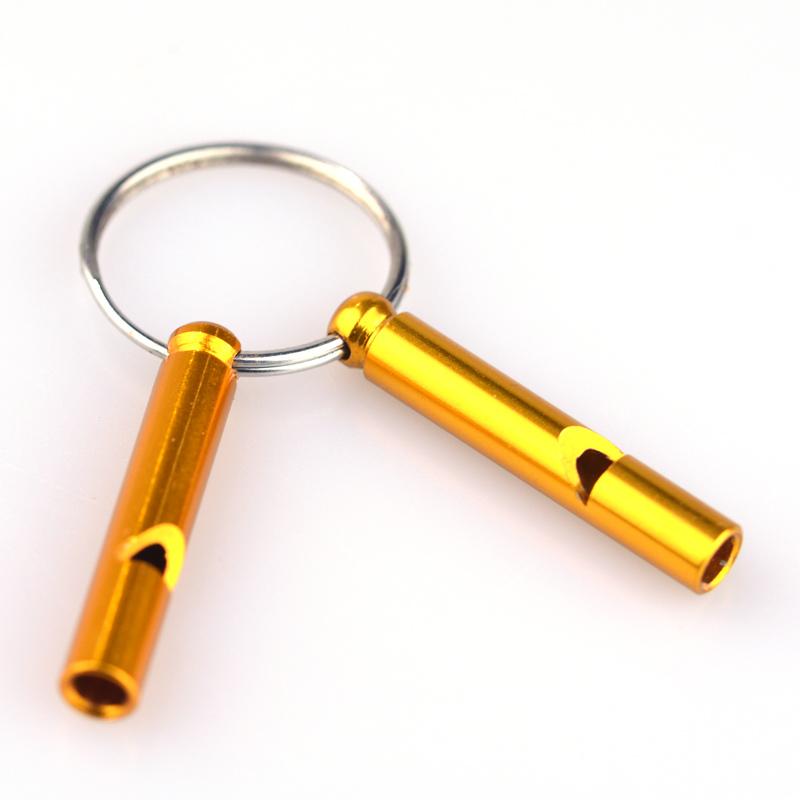 Wholesale cheap aluminum whistle keychain
