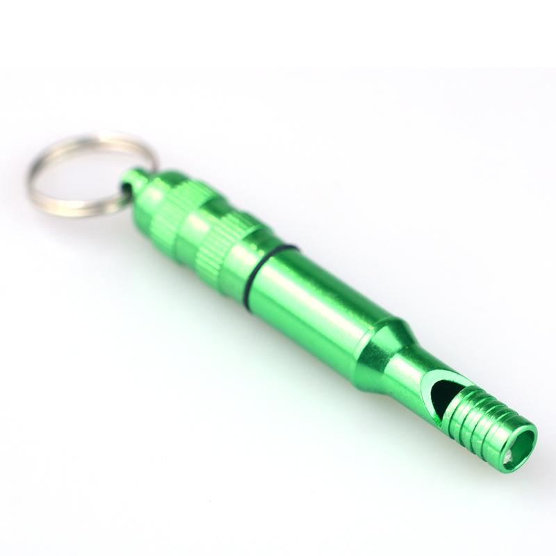 Wholesale cheap aluminum whistle keychain