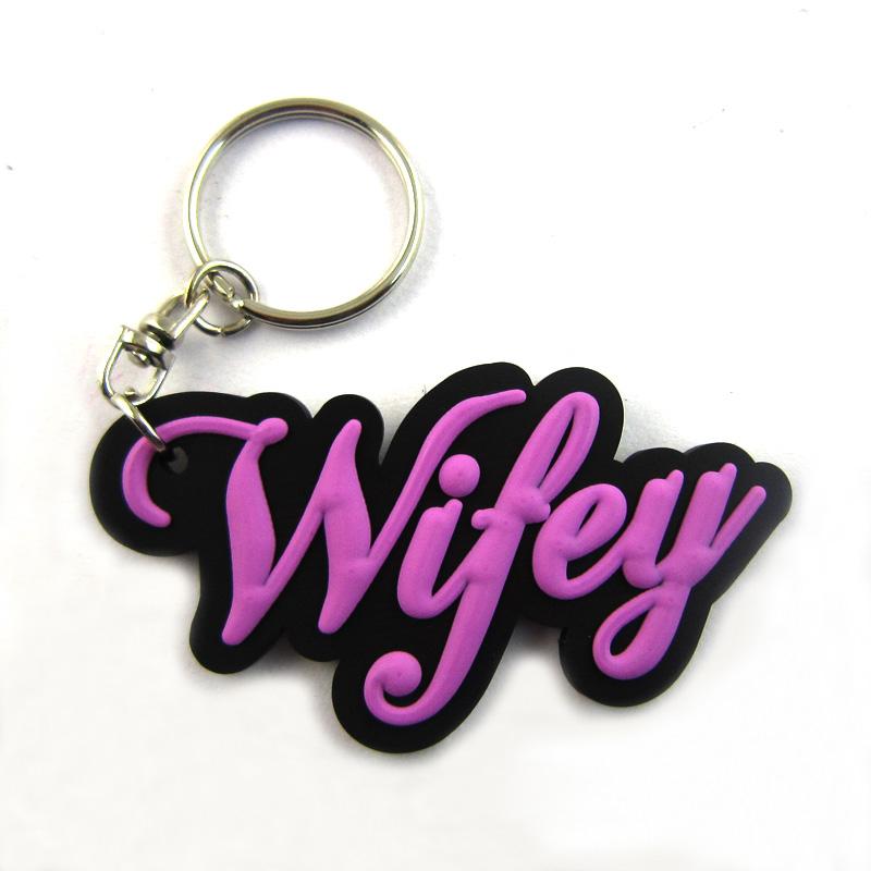 Artigifts promotional cheap soft pvc letter keychain