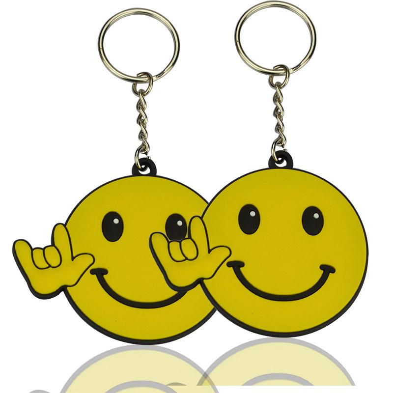 Beautiful soft pvc emoji keychain