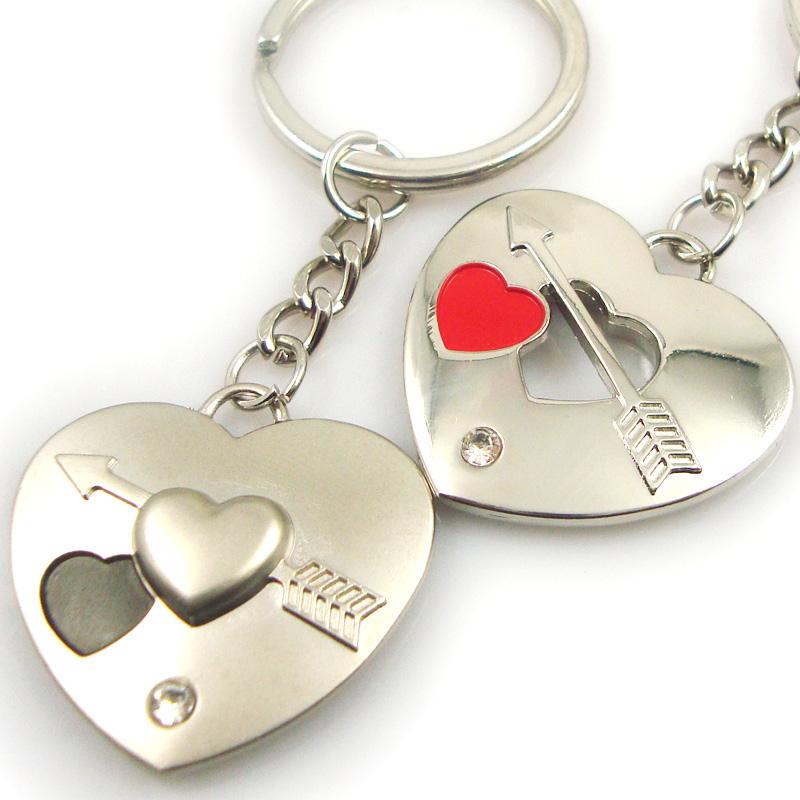Funny couple keyrings in key chain