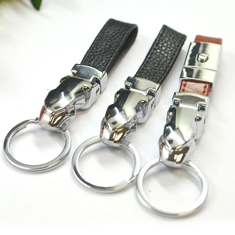 Wholesale bulk fashion metal custom car brand logo leather keychain