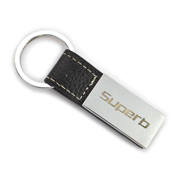 Newest personalized metal leather keyring