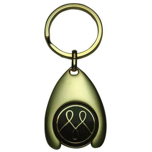 Cheap token keychain metal coin holder keyring