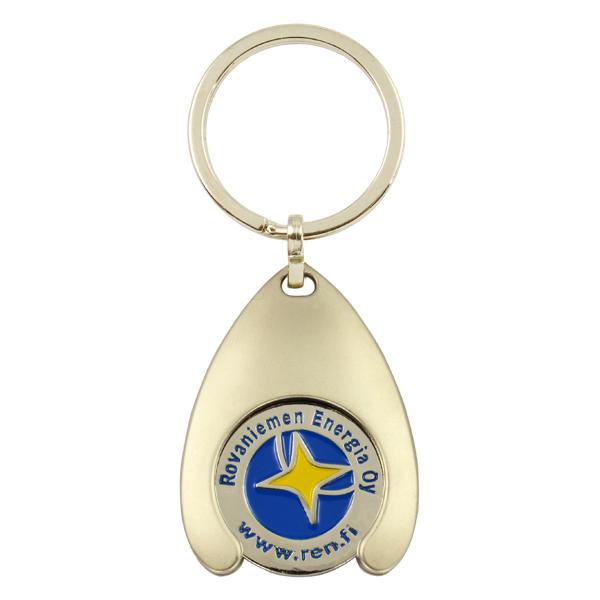 Fashion coin holder keychain coin with custom logo