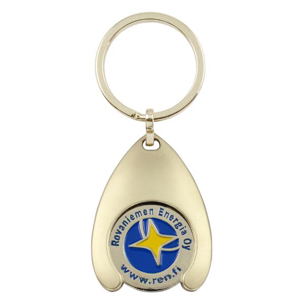 Fashion coin holder keychain coin with custom logo