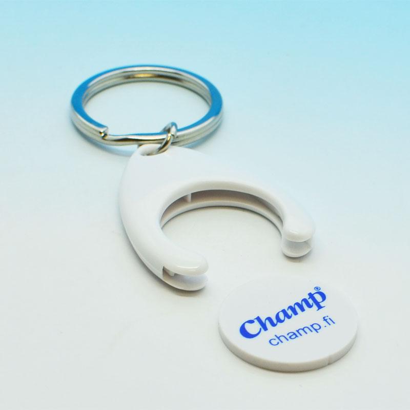 Promotion metal souvenir coin holder keychain