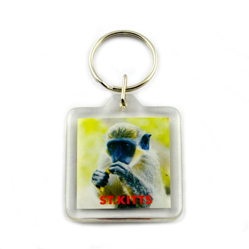 Cheap clear custom acrylic keychain photo