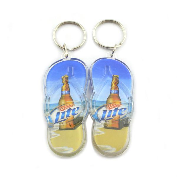 China factory made bottle logo acrylic keychains