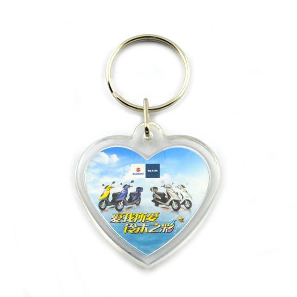 Cheap clear custom acrylic keychain photo