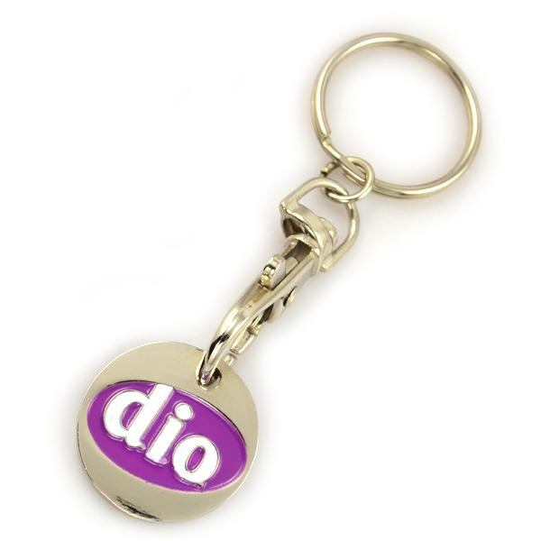 Promotional cheap metal coin keyrings