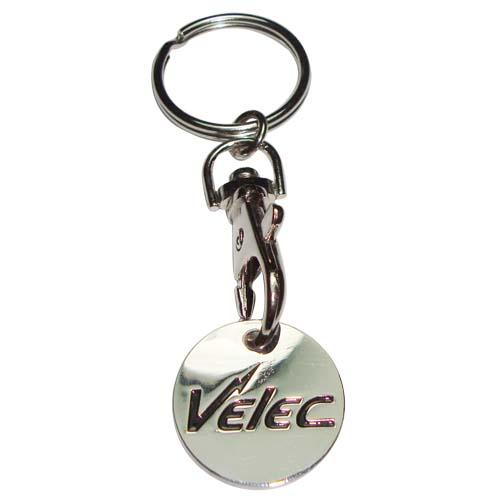 Wholesale design your own cheap trolley coin Key ring