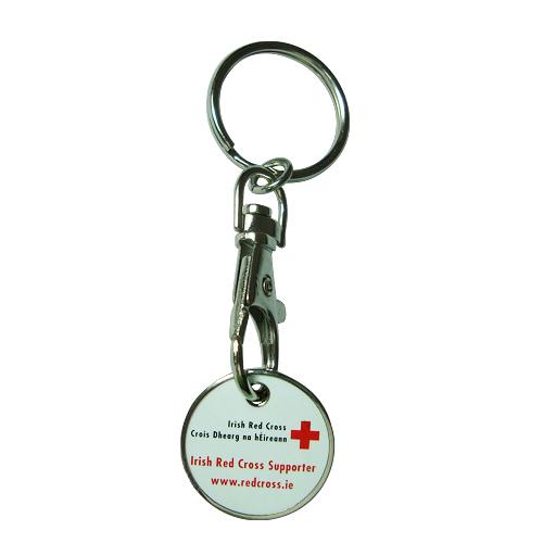 Wholesale design your own cheap trolley coin Key ring