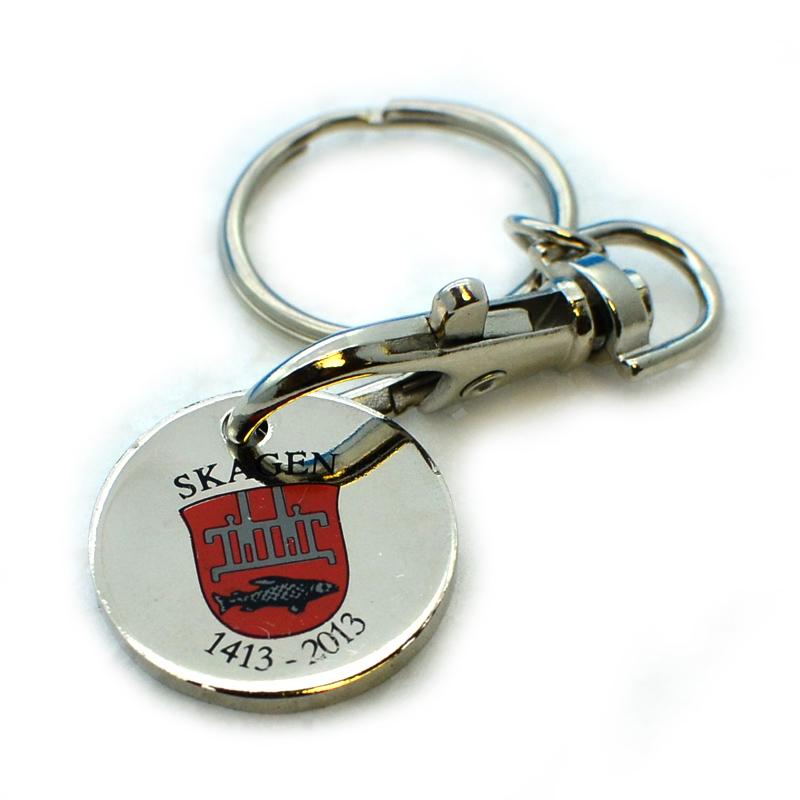 Manufacturer cheap custom trolley coin keyrings