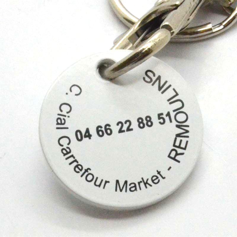 Artigifts high quality metal trolley coin key ring